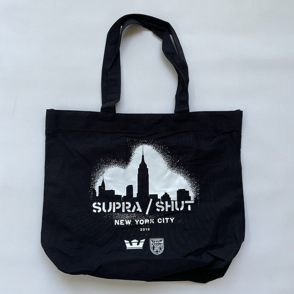 Supra Black Tote Bag New York City Print